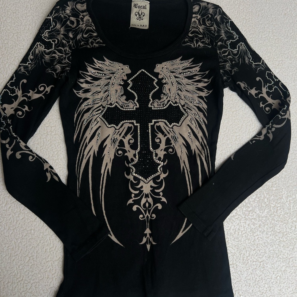 SOLD Vocal Embellished Top
